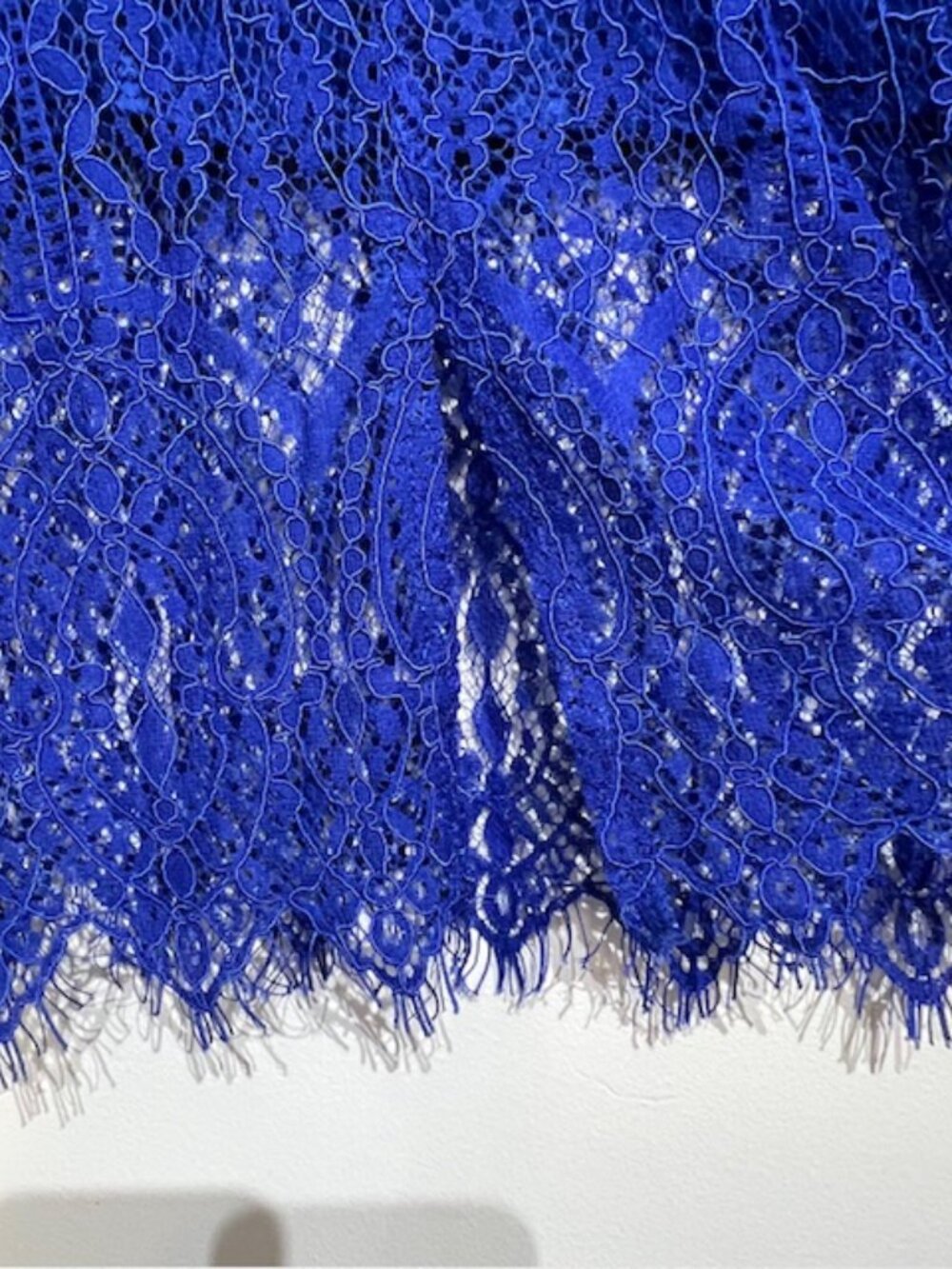 ALLANDWELL Womens Floral Lace Knee-Length Bodycon Party Dress Royal Blue Large - Picture 8 of 10